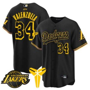 Youth’s Dodgers Cool Base Mamba Jersey V2 – All Stitched