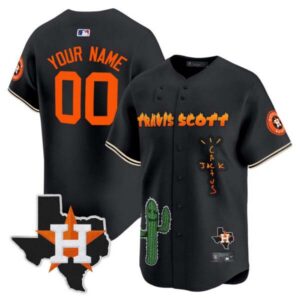 Houston Astros Cactus Jack Patch Vapor Premier Limited Custom Jersey V9 – Stitched