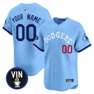 Dodgers Tribute Vin Scully Patch Vapor Premier Limited Custom Jersey – All Stitched