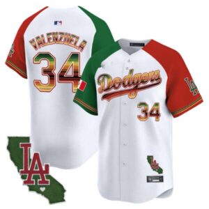 Men’s Dodgers Mexico Traditional Style Vapor Premier Limited Jersey – All Stitched