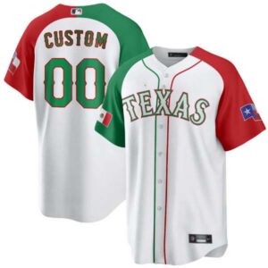 Texas Rangers Mexican Custom Jersey – All Stitched