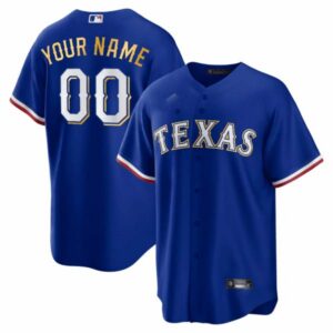Texas Rangers 2023 Gold Trim Custom Jersey – All Stitched