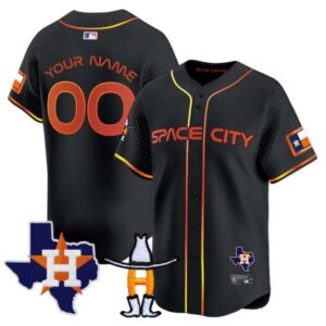 Houston Astros Space City Texas Patch Vapor Premier Limited Custom Jersey – All Stitched
