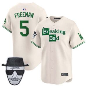 Men’s Dodgers Breaking Bad Walter White Patch Vapor Premier Limited Jersey – All Stitched