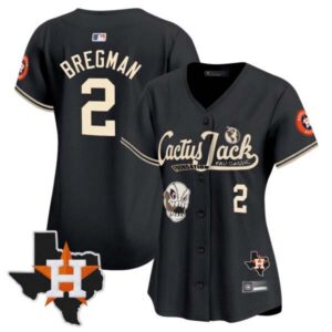 Women’s Houston Astros Cactus Jack Patch Vapor Premier Limited Jersey V8 – Stitched