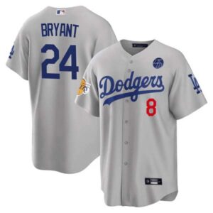 Dodgers #8 24 Kobe Bryant Lakers Dodgers Patch Jersey – All Stitched