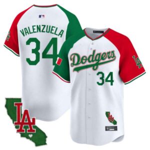 Men’s Dodgers Mexico California Patch Vapor Premier Limited Jersey V4 – All Stitched