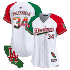 Women’s Dodgers Mexico California Patch Vapor Premier Limited Jersey V2 – All Stitched