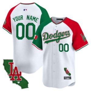 Dodgers Mexico California Patch Vapor Premier Limited Custom Jersey V4 – All Stitched