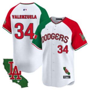Men’s Dodgers Mexico California Patch Vapor Premier Limited Jersey V3 – All Stitched