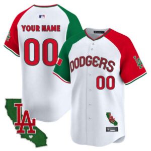 Dodgers Mexico California Patch Vapor Premier Limited Custom Jersey V3 – All Stitched