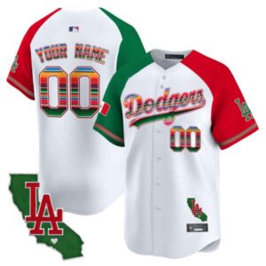 Dodgers Mexico California Patch Vapor Premier Limited Custom Jersey – All Stitched