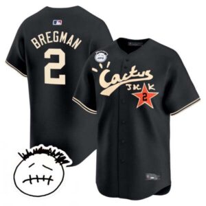 Men’s Houston Astros Cactus Jack Patch Vapor Premier Limited Jersey V5 – Stitched