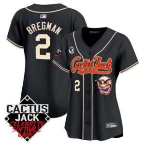 Women’s Astros Cactus Jack Celebrity Softball Game Patch Vapor Premier Limited Jersey – All Stitched