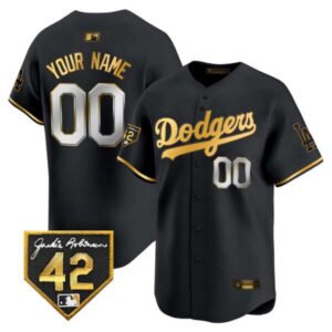 Dodgers 2024 Jackie Robinson Patch Vapor Premier Limited Custom Jersey – All Stitched