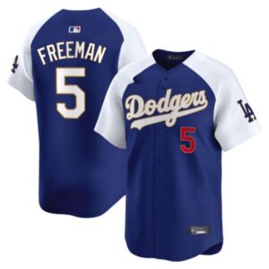 Men’s Los Angeles Dodgers Gold Trim Vapor Premier Limited Jersey – All Stitched