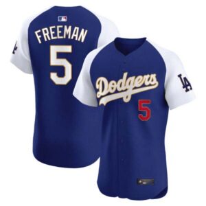 Men’s Los Angeles Dodgers Gold Trim Premier Elite Jersey – All Stitched