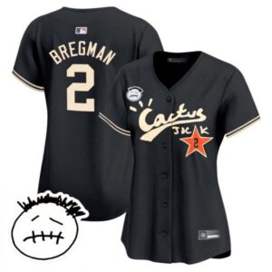 Women’s Houston Astros Cactus Jack Patch Vapor Premier Limited Jersey V4 – Stitched