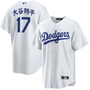 Shohei Ohtani Kanji Los Angeles Dodgers White Home Jersey – All Stitched