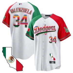 Men’s Dodgers Mexico California Map Cool Base Jersey – All Stitched