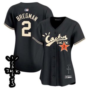Women’s Astros Cactus Jack Patch Vapor Premier Limited Jersey V2 – All Stitched