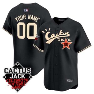 Astros Cactus Jack Celebrity Softball Game Patch Vapor Premier Limited Custom Jersey V2 – Stitched