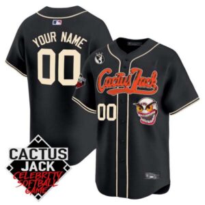 Astros Cactus Jack Celebrity Softball Game Patch Vapor Premier Limited Custom Jersey – Stitched