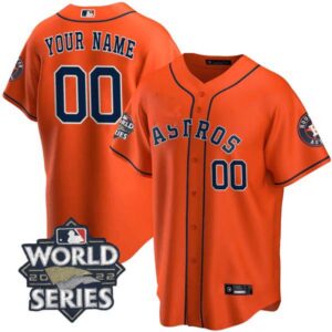 Houston Astros – “Los Astros” Hispanic Heritage World Series Patch Custom Jersey – All Stitched