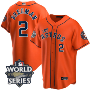 Men’s Houston Astros – “Los Astros” Hispanic Heritage World Series Patch Jersey – All Stitched