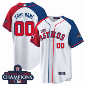 Houston “Los Astros” Hispanic Heritage Champions Patch Custom Jersey – All Stitched