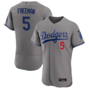 Freddie Freeman Los Angeles Dodgers Dark Gray Jersey – All Stitched