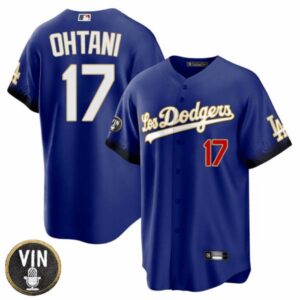 Men’s Shohei Ohtani Dodgers City Connect Vin Scully Patch Jersey – All Stitched