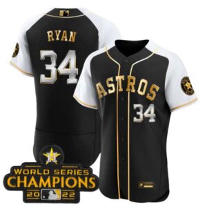 Nolan Ryan Astros 2023 Gold Flex Base Jersey – All Stitched