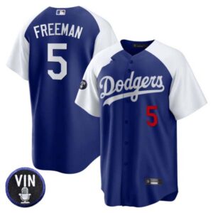 Men’s Dodgers Vin Scully Patch Cool Base Jersey – All Stitched
