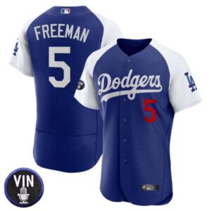 Men’s Dodgers Vin Scully Patch Flex Base Jersey – All Stitched