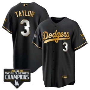 Men’s Dodgers World Series 2020 Gold Jersey – All Stitched