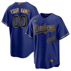 Los Angeles Dodgers Gold Custom Jersey – All Stitched