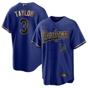 Men’s Los Angeles Dodgers Cool Base Gold Jersey – All Stitched