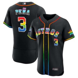 Men’s Houston Astros 2023 Flex Base Pride Jersey – Stitched