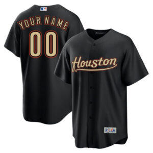 Houston Astros Throwback Black Custom Jersey – All Stitched