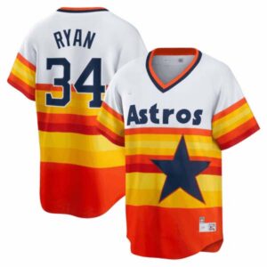 Houston Astros Nolan Ryan White Home Cooperstown Collection Player Jersey – All Stitched