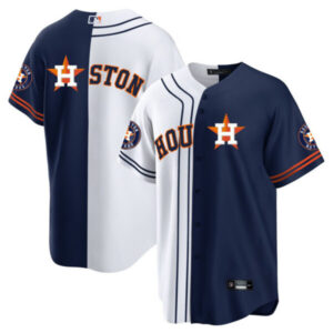 Houston Astros Split White Navy Jersey – All Stitched