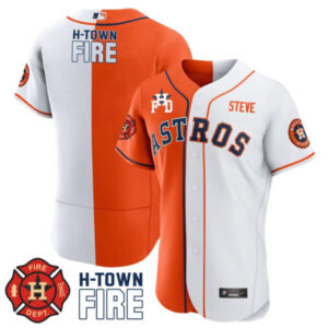 Steve Sherber Houston Astros Split Jersey – All Stitched