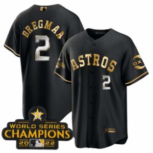 Alex Bregman Houston Astros Black Gold Rush Jersey – All Stitched