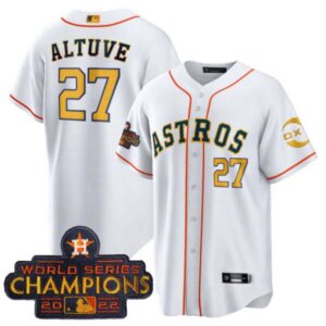 Jose Altuve Houston Astros 2023 Gold Rush Oxy Jersey – All Stitched