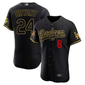 Kobe Bryant Lakers Patch Dodgers Flex Base Mamba Jersey – All Stitched