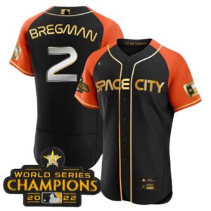 Youth’s Astros 2023 Space City Champions Flex Jersey – All Stitched