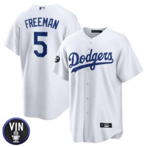 Los Angeles Dodgers Vin Scully Patch Home Jersey – All Stitched