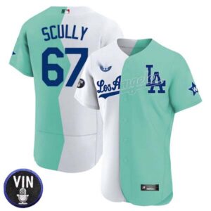 Los Angeles Dodgers Vin Scully Patch Flex Base Jersey Collection – All Stitched