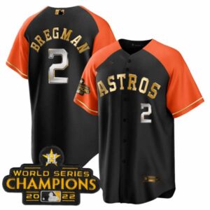 Men’s Astros 2023 Gold Alternate Cool Base Jersey – All Stitched